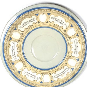 Mettlach Antieke Duitsland Villeroy Boch GES Cameo 2087 Platter Wall Plate RARE Eat Drink Be Merry Vintage Scrollwork Decor Luxe High End