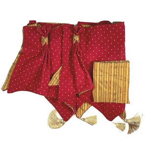 Custom Luxury Window Treatments Set 7 Red Striped Valances Curtains Drapes