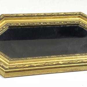The Bombay Company Vintage Mirror Gold Gilt Rectangular Wide Long 21 x 12 Decor Slanted Trim Rare Retro Hard to Find HTF High End Luxury