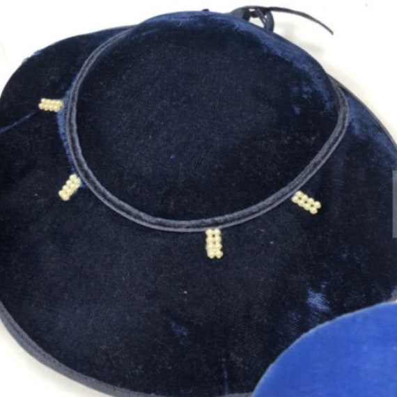 9 Vintage Antique Hats Feather Band Fascinators Velvet Pin  display picture 3
