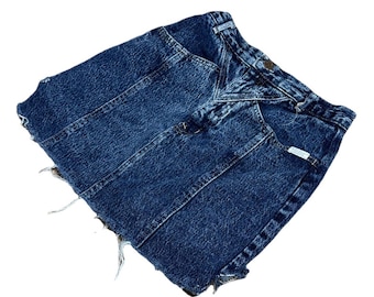 Vintage 80s Acid Wash Denim Mini Skirt - Touche Sz 9