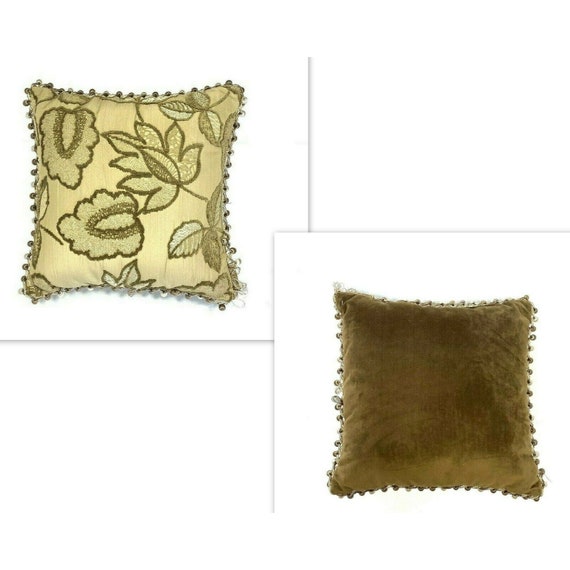 Canaan Company Luxury Discontinued Throw Pillow Green Brown Etsy