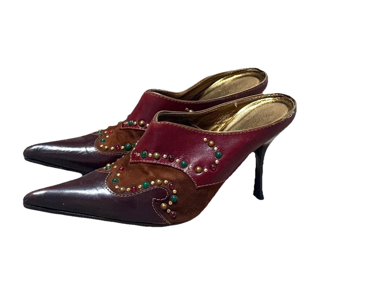 Giuseppe Zanotti ミュール ザノッティ　36 ヴィンテージ　レア Vintage Rare Vicini Giuseppe Zanotti Mules Heels 7.5 Leather