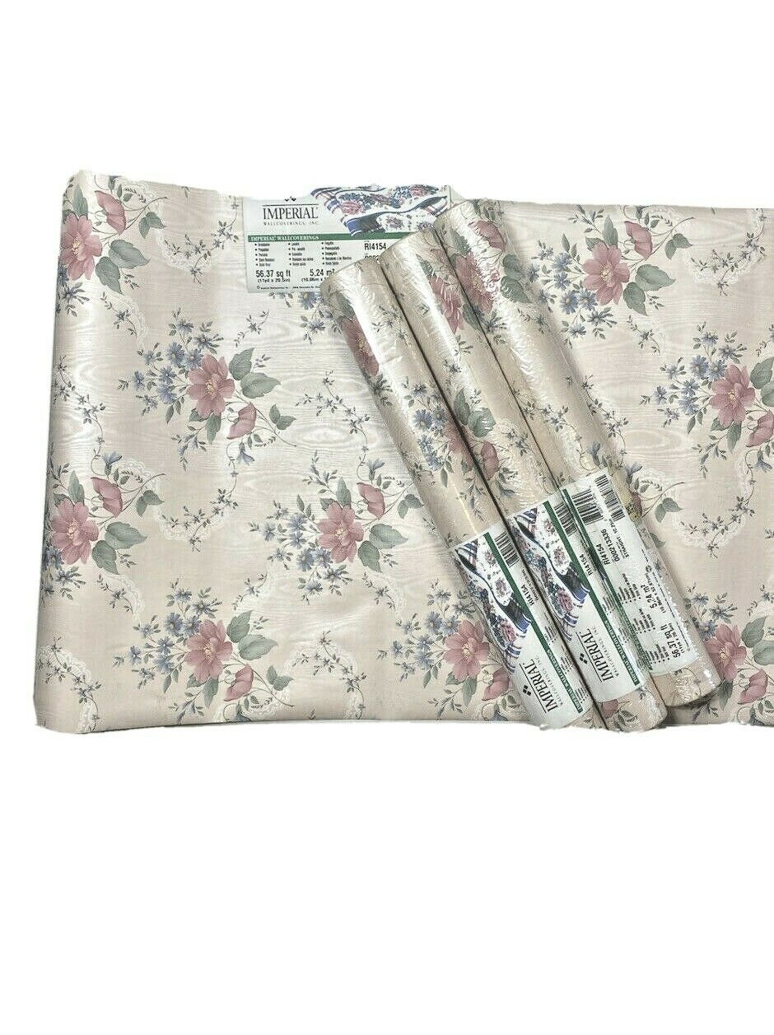 Imperial Vintage Lot 4 Wallpaper Rolls 90s Discontinued Light Etsy