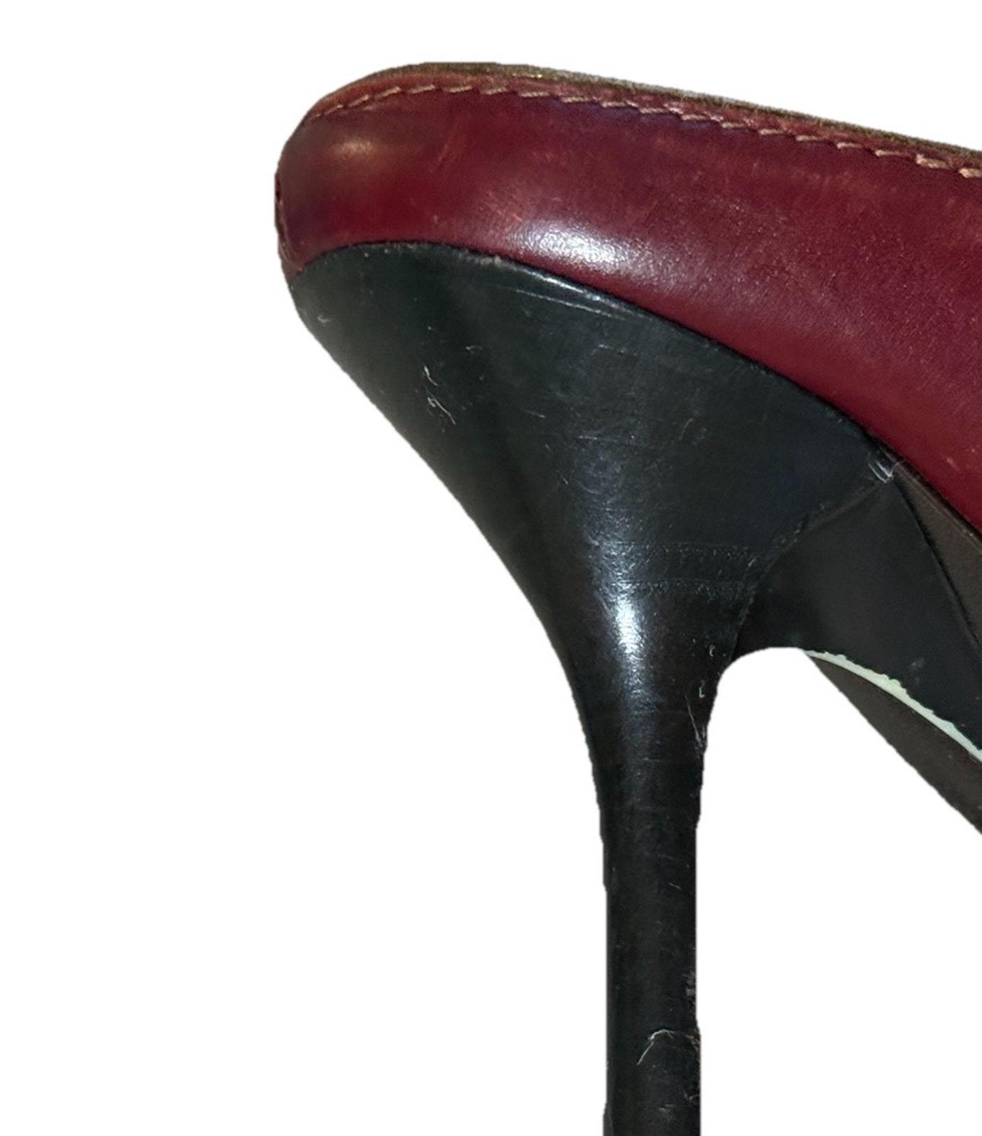Vintage Rare Vicini Giuseppe Zanotti Mules Heels 7.5 Leather