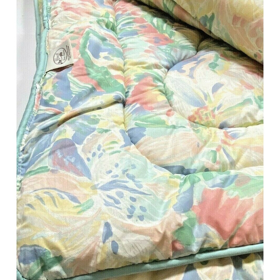 Vintage 1980s RARE Croscill Aruba Aqua Queen Comforter Discontinued