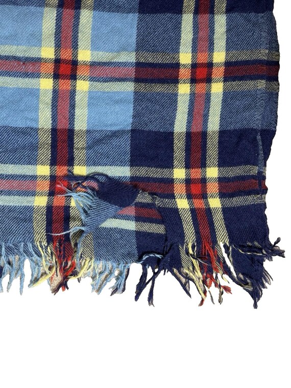 Vintage Troy Robe 100% Virgin Wool Blanket Plaid Tartan Throw
