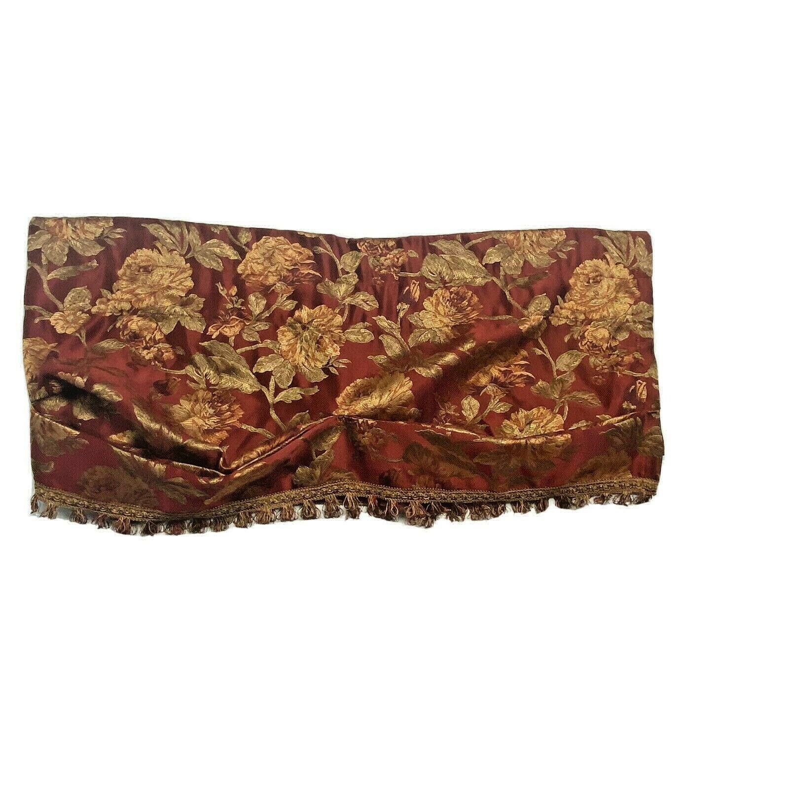 2 Rare Croscill Discontinued Cipresi English Rose Valances Red Etsy