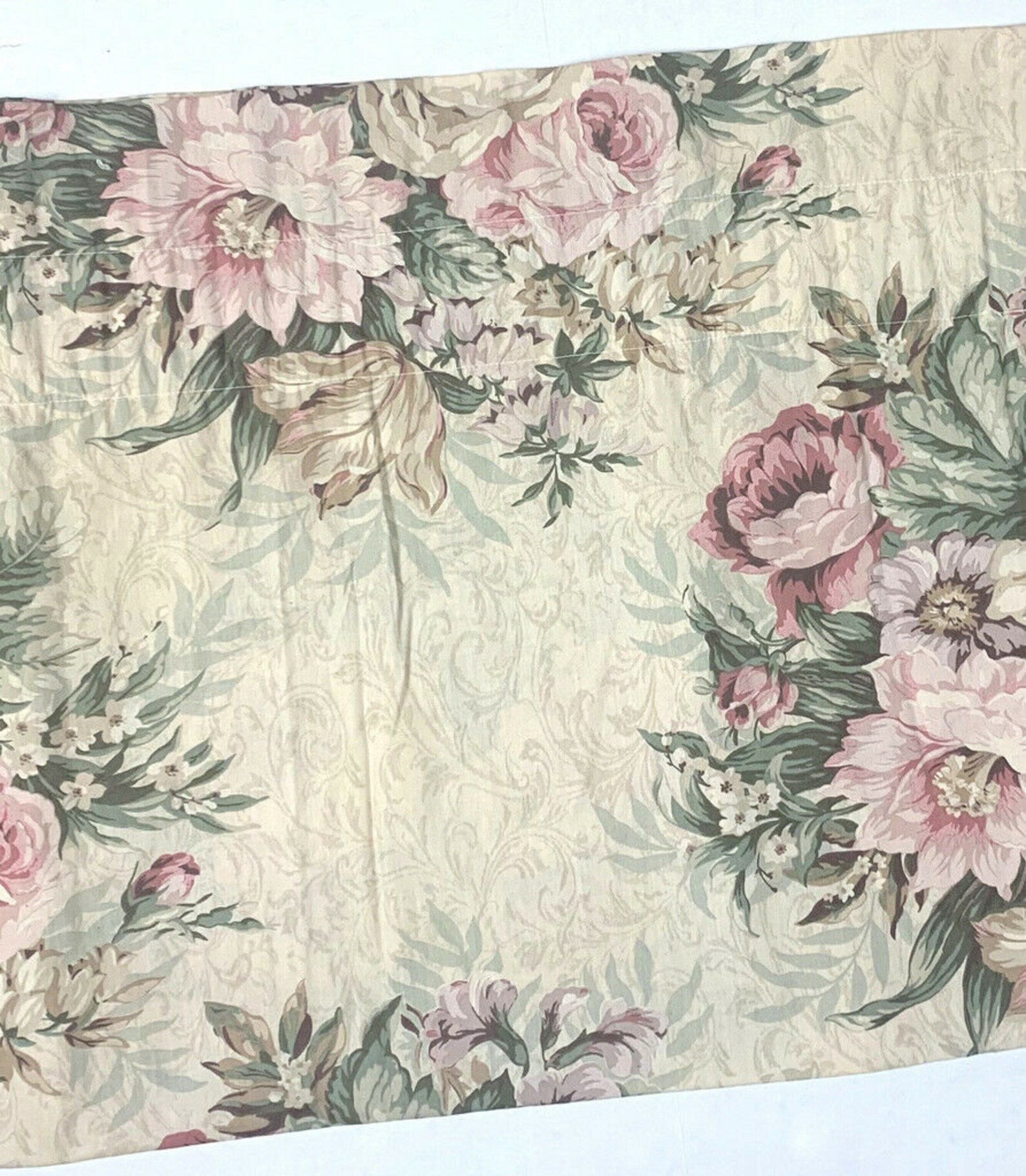 JC Penney Home Vintage Discontinued Floral Pair 2 Valances Etsy