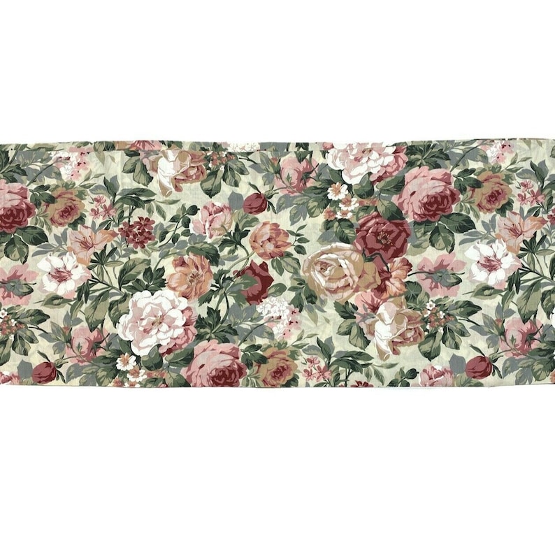 Discontinued Vintage Croscill Arbor Rose Curtains Set Panels Valances