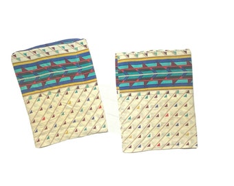 Cannon Vintage 1970s Western Pillowcases 2 Shams Cotton Blend Standard Retro Pattern Aztec Southwest Masculine Bedding Bedroom Percale Retro