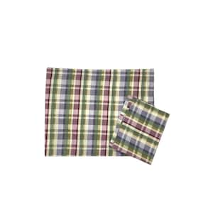 vintage années 1980 Crown Crafts Luxury Shams Taies d’oreiller Kensington Plaid Discontinued Purple Green Check Muslin Bedding Designer Print Pattern