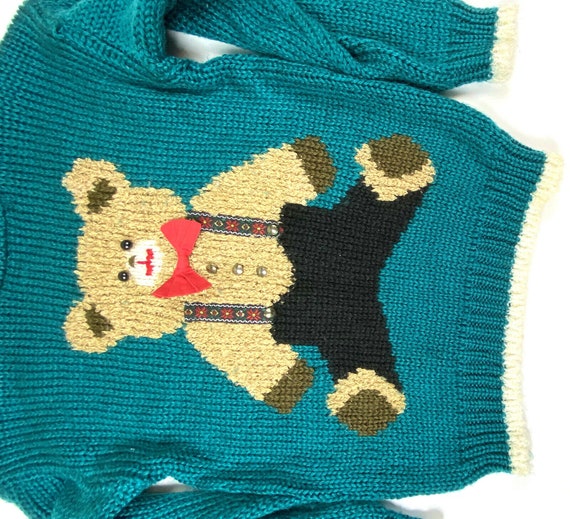 Heidi Womens S Vintage 1970s Hand Knit Teddy Bear… - image 3