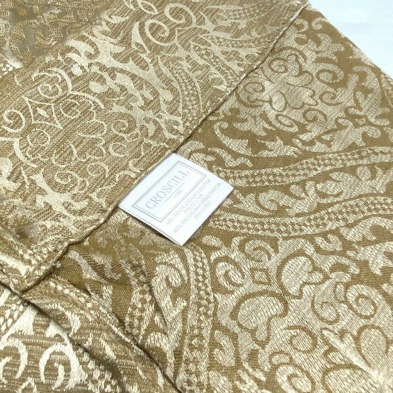 Vintage Discontinued Rare Croscill Triomphe Gold Valances Set 6 Ascot