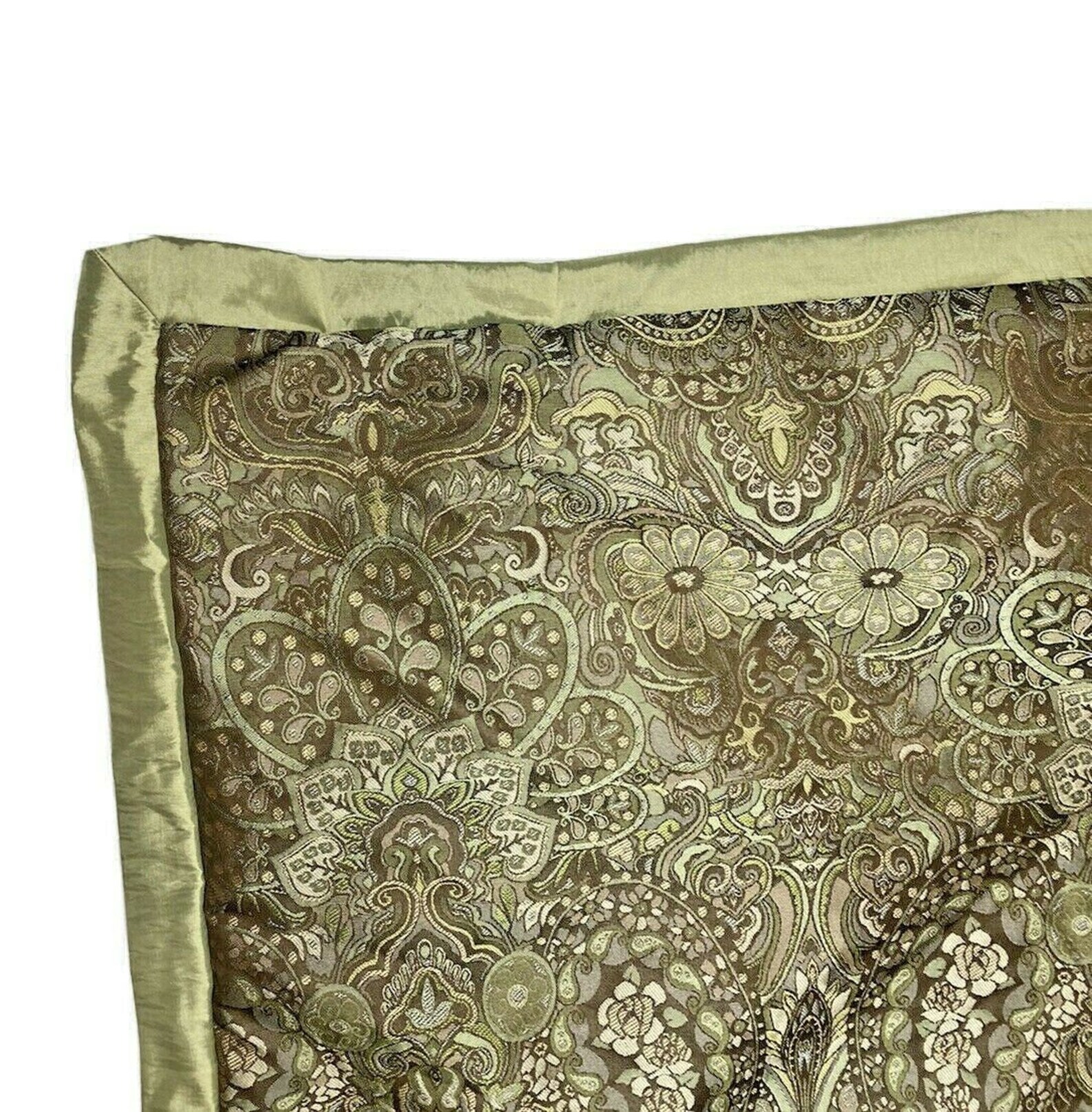 2 Croscill Discontinued Green Brown Paisley Print Pillowcases Etsy UK