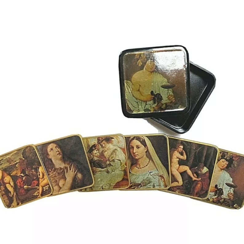 Online limited product Vintage Atlanta Mall Set Renaissance Coasters Le I Pastoral Concert Champetre