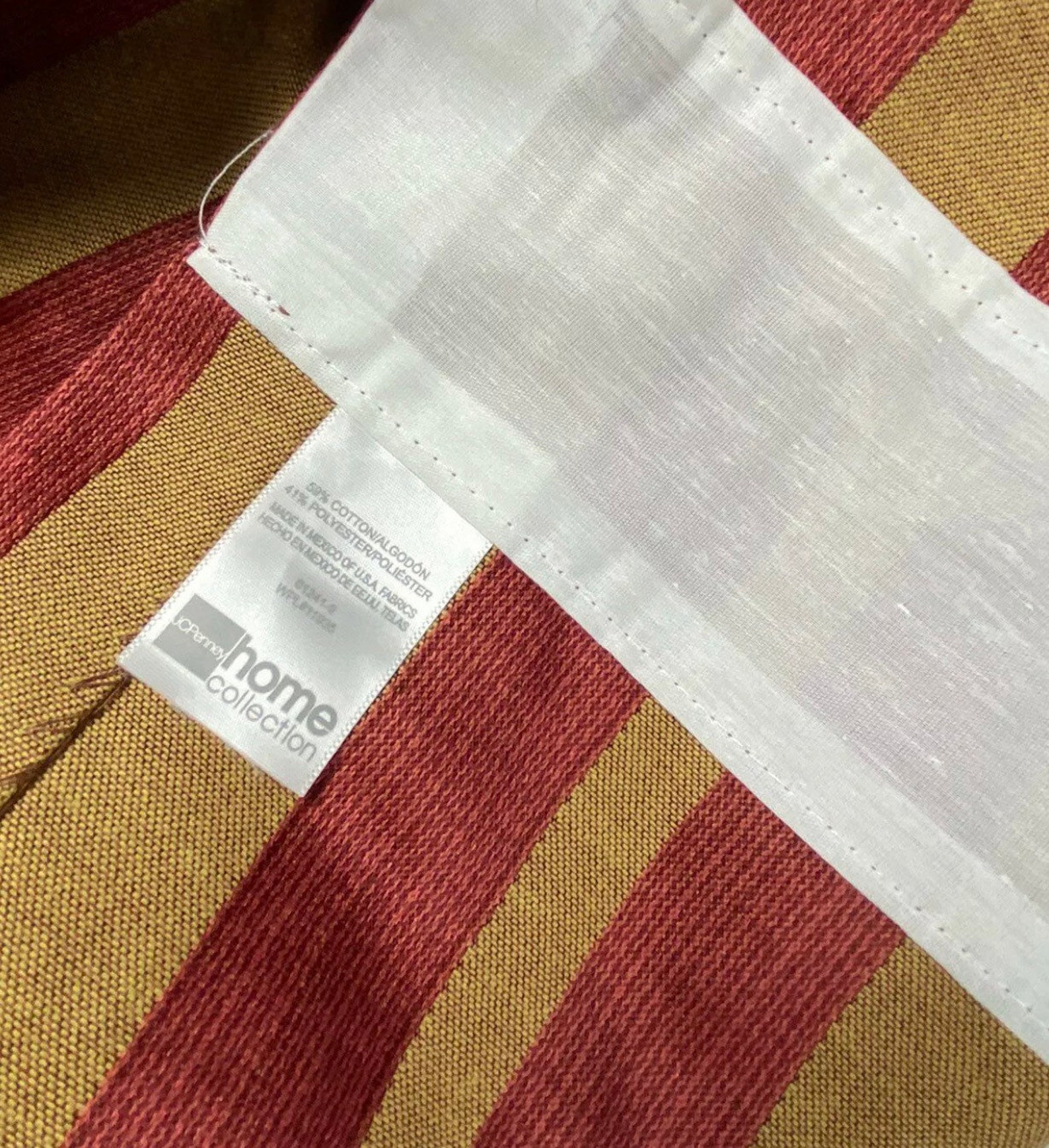 2 JC Penney Home Discontinued Red Tan Stripe Curtains Drapes - Etsy