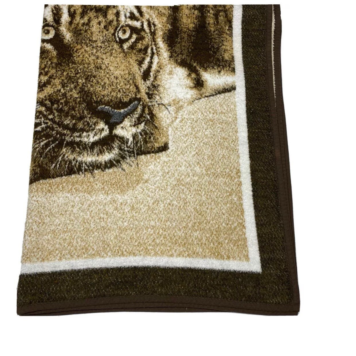 Vintage 70s Biederlack USA Tiger Reversible Blanket Fleece Etsy