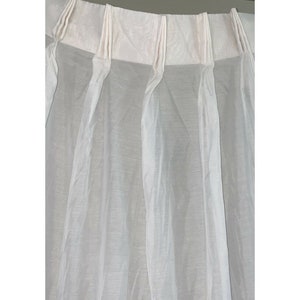 Vintage JC Penney Pinch Pleat Curtains: Semi Sheer Ivory Window Treatments
