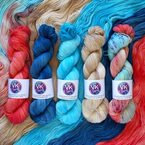 Hand Dyed Yarn Deep Sea on Cotton or Wool bases. image 7