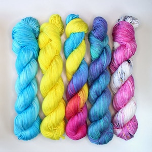 Mini collection - Learn to Dye colourways, dyed for you!