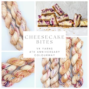 Hand Dyed Yarn - Cheesecake Bites - on Cotton or Wool bases.