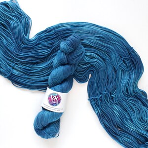 Hand Dyed Yarn Deep Sea on Cotton or Wool bases. image 4