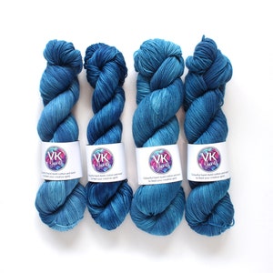 Hand Dyed Yarn Deep Sea on Cotton or Wool bases. image 5