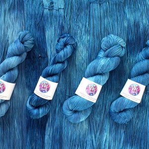 Hand Dyed Yarn Deep Sea on Cotton or Wool bases. image 1