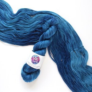 Hand Dyed Yarn Deep Sea on Cotton or Wool bases. image 2