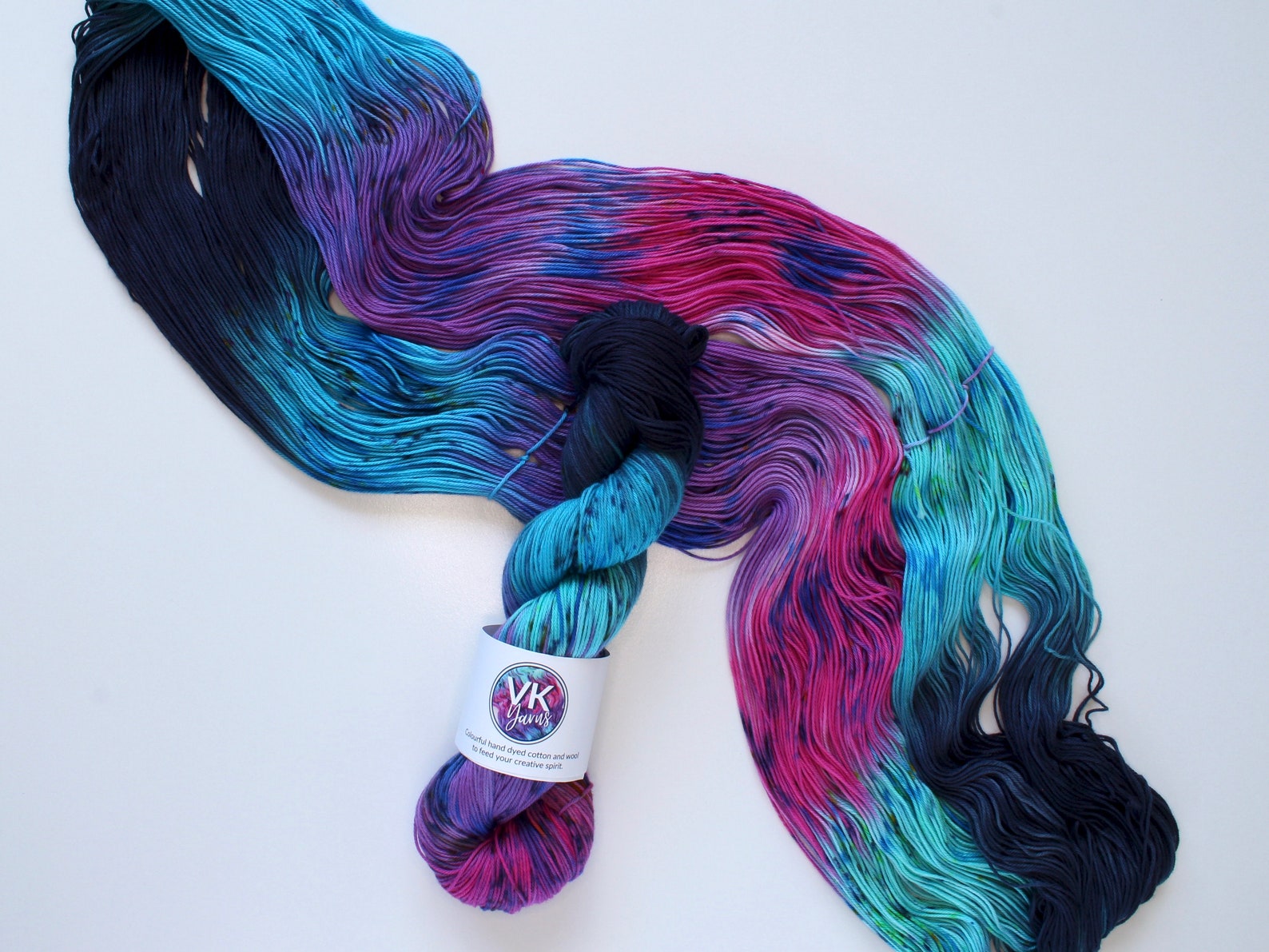 Hand Dyed Yarn Galaxy on Cotton or Wool bases. Etsy