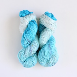 Hand Dyed Yarn - Ombré Blue - on Cotton or Wool bases.
