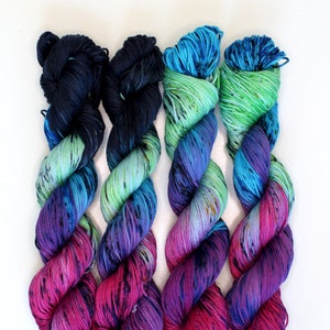 Hand Dyed Yarn - Galaxy zoomed in! - on Cotton or Wool bases.