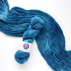 Hand Dyed Yarn Deep Sea on Cotton or Wool bases. image 3