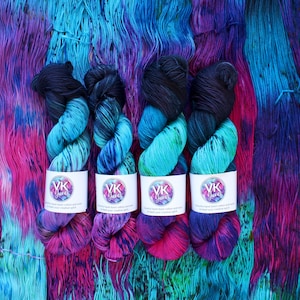 Hand Dyed Yarn - Galaxy - on Cotton or Wool bases.