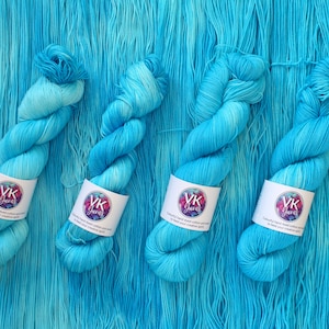 Hand Dyed Yarn - Tropical Waters - on Cotton or Wool bases.