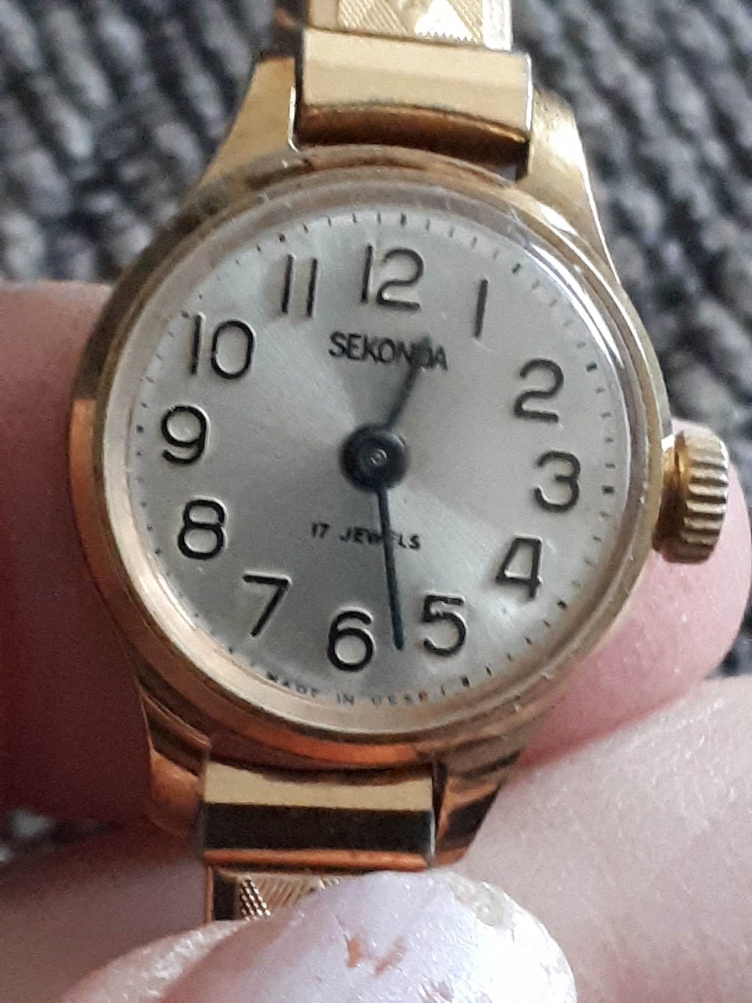 VINTAGE SEKONDA Wind up Gold Tone Cocktail Watch With Etsy UK