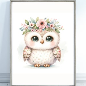 Owl Wall Art Printable - Digital Download