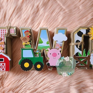 Farm Letters, Farm Decoration, Farm Theme, Farm Birthday, Baby Birthday, Farm Decorations, farm decoration, party decoration