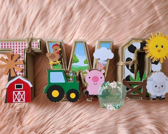 Farm Letters, Farm Decoration, Farm Theme, Farm Birthday, Baby Birthday, Farm Decorations, farm decoration, party decoration