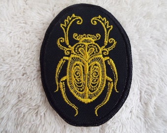 エジプトのスカラベの刺繍アイロン接着パッチ - Etsy 日本