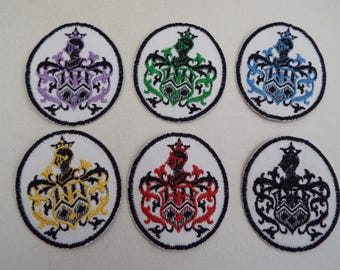 Medieval Heraldry Knight Shield Embroidered Iron On Patch