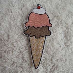 Ice Cream Cone Embroidery Iron-on Patch