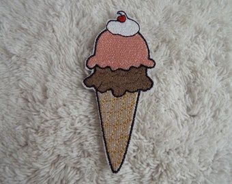 Ice Cream Cone Embroidery Iron-on Patch
