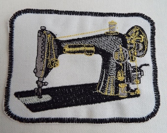 Oude naaimachine borduurwerk opstrijkbare patch