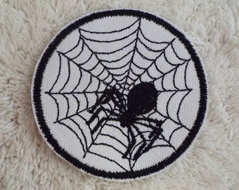 Spider Web Embroidered Iron-on Patch