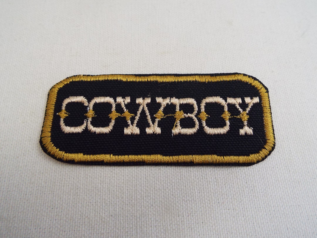Cowboy Embroidered Iron-on Patch - Etsy