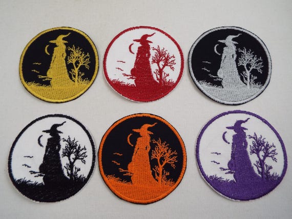 Toppa Ricamata Strega Per Halloween – Cucito O Ferro Da Stiro, Applique Magica 9x7,5 Cm