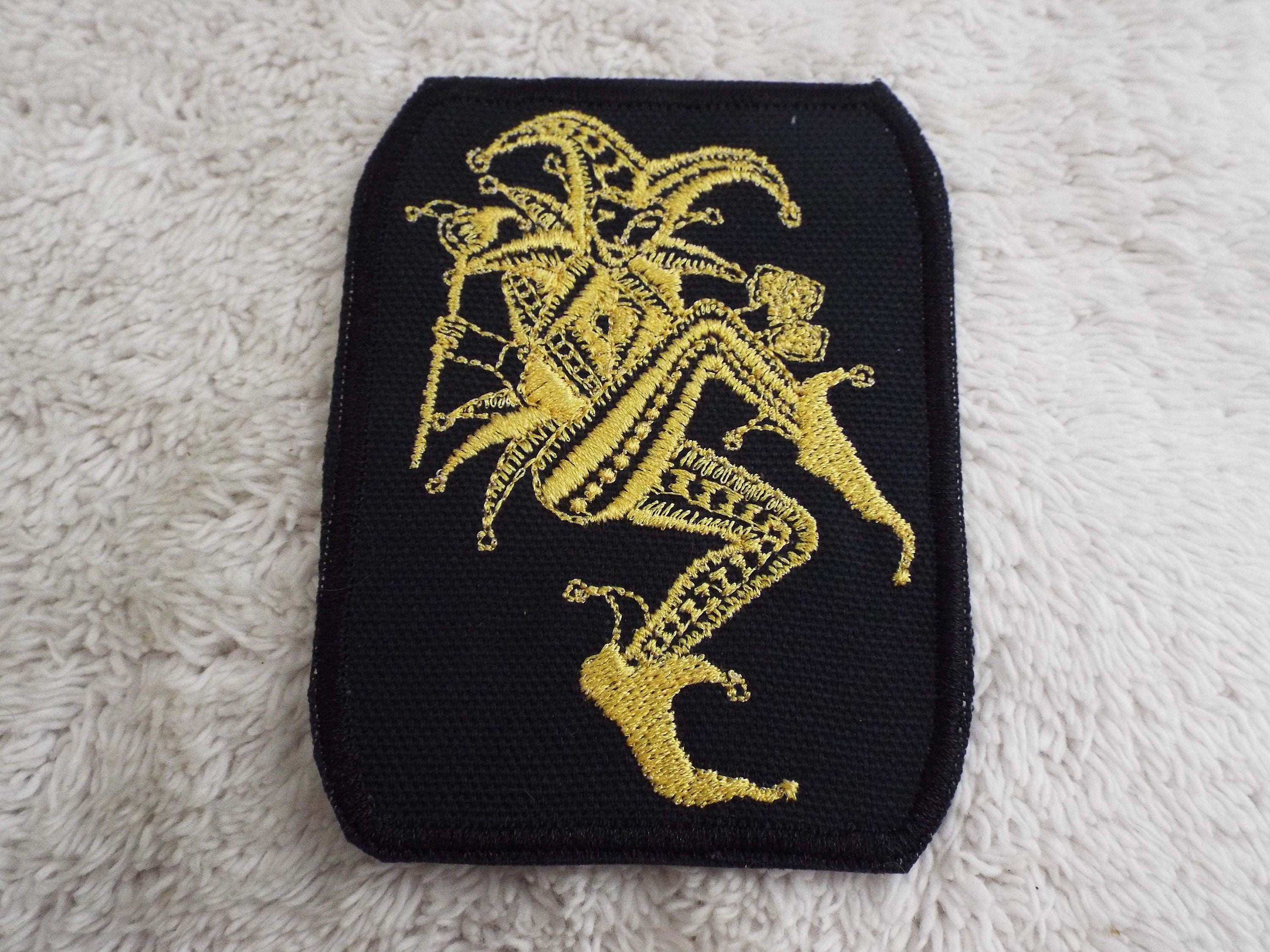 Court Jester Harlequin Embroidered Iron On Patch