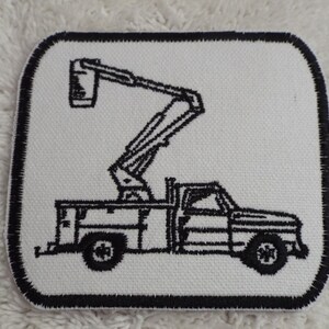 Bucket Truck Embroidered Iron On Patch